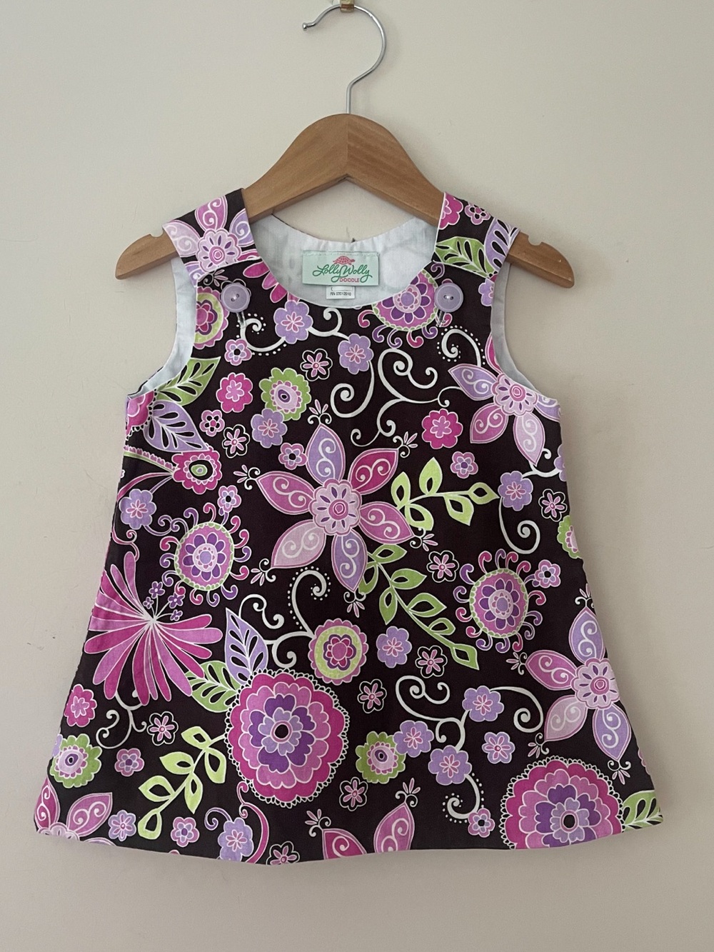 LOLLY WOLLY DOODLE EUC Floral Paisley Print Pinafore Jumper Dress